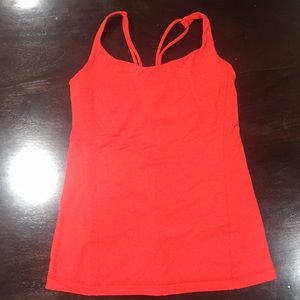 Lululemon Red Free To Be Tank